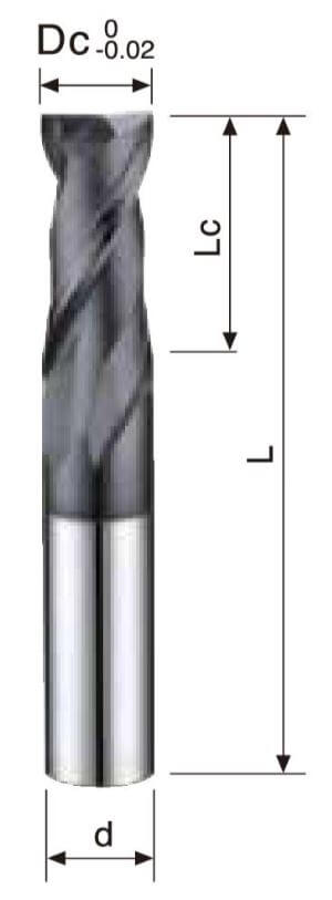 2 Flutes – Flat Endmill