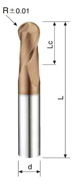 2 Flutes – Ball Endmill – Hard Material