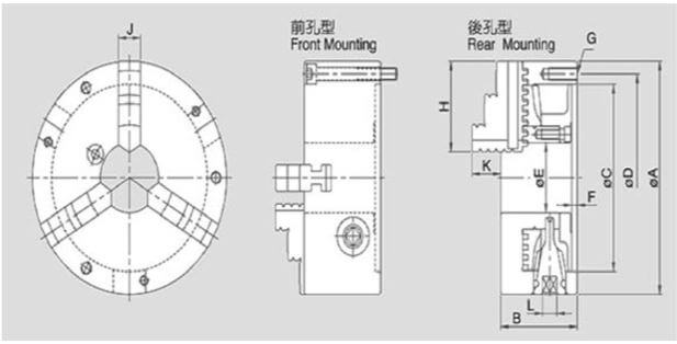 3-Jaw Tranditional Type Chuck